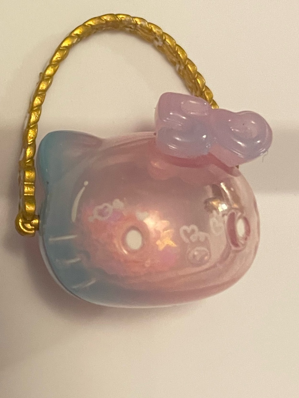 Hello Kitty 50th Anniversary Doll Glitter Bag Purse lol suprise trinket 1inch